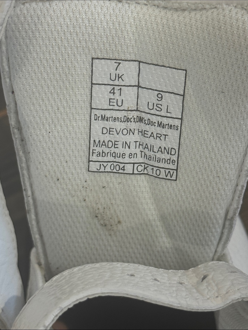 Dr. Martens Devon heart White Leather Buckle Heart Ankle Boots - Picture 8 of 8